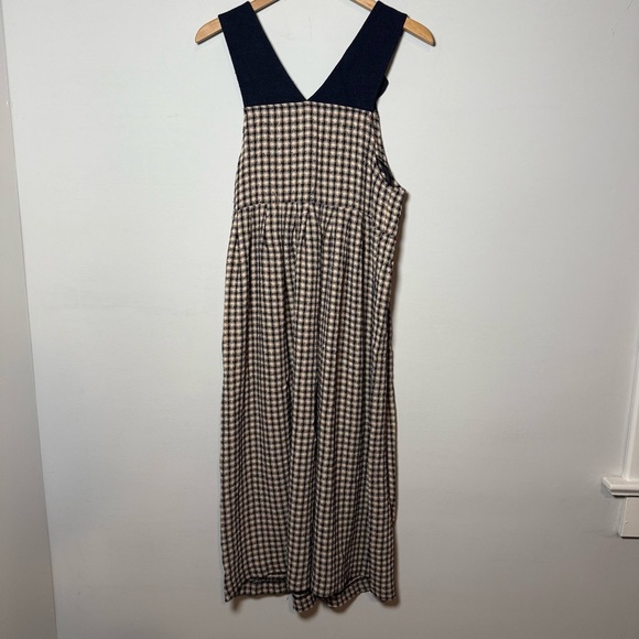 Jessica Howard Vintage Navy and White Checkered Jumper Dress, Size 8 - Picture 6 of 8